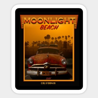 SURFING MOONLIGHT BEACH CALIFORNIA Sticker